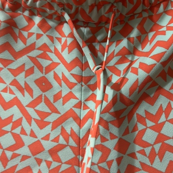 The Limited Women's Printed Elastic Wait Tie Waist Pull-On Shorts Orange Size M‍ - Picture 4 of 8